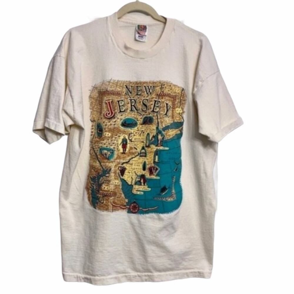 Vintage off white New Jersey graphic t-shirt XXL